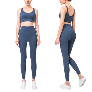 Nuevo conjunto de Yoga para mujer, conjunto de ropa deportiva de Yoga de 2 piezas, conjunto de Yoga transpirable de alta elasticidad para mujer, conjunto de Yoga transpirable de secado rápido - Product Image 4