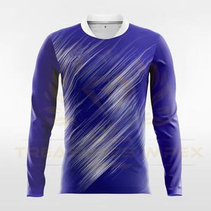 Camiseta de fútbol de manga larga transpirable personalizada para hombre, ropa deportiva de portero con diseño colorido y brillante personalizado - Product Image 3