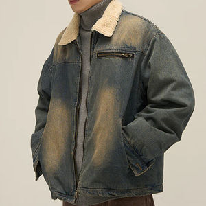 Wholesale Custom Logo Office Working Jackets for Men Vintage <b>Waxed</b> Denim Casual Winter Work Jacket Durable Warm Outerwear - Product Image 4