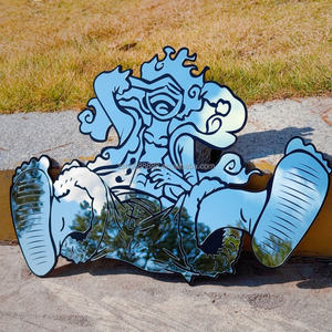 Cermin Dinding Kayu Anime Bentuk Tidak Beraturan Buatan Tangan Terinspirasi Grosir untuk Dekorasi Rumah - Product Image 3