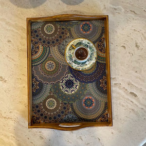 Plateau de service en bois MDF avec revêtement émaillé, design, hôtels et restaurants, articles de cuisine, plateau de table, haute qualité - Product Image 1