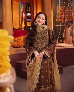 Fabricante personalizado mujer tradicional afgano elegante seda Salwar Kameez tradicional afgano étnico prenda 501 piezas para - Product Image 3