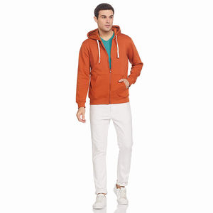 Hombres Streetwear estilo nueva llegada sudaderas con capucha de gran tamaño con cremallera en blanco liso diseño pesado Unisex ropa de invierno fabricación de ropa - Product Image 5