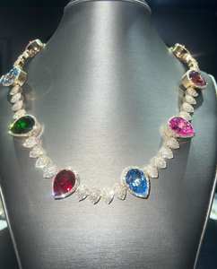 สร้อยคอหรือสร้อยข้อมือเทนนิส Moissanite สำหรับ VVS1: เครื่องประดับเพชรเงินแท้925ชิ้น - Product Image 1