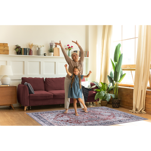 Tapis d'intérieur lavable à rayures grises bohèmes Netline Home Depot, design K1 - Product Image 4