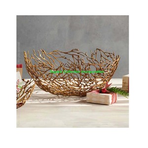 Bol en métal de luxe doré Bol à fruits décoratif Bol à noix - Product Image 3