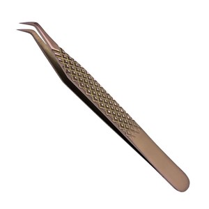 Pinzas de oro rosa de alta calidad para extensiones de pestañas Acero inoxidable duradero con punta puntiaguda de precisión para Aplicación de pestañas - Product Image 6