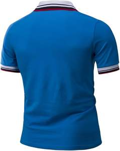 Polo de hombre de talla grande con logotipo personalizado impreso OEM, uniforme unisex, Polo de golf liso de secado rápido para hombre - Product Image 3