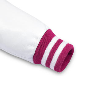 Vente en gros Veste universitaire de haute qualité Manches en cuir Patch chenille personnalisé Veste universitaire pour hommes - Product Image 4