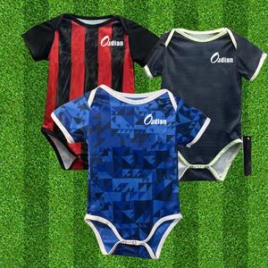 Hoogwaardig aanpasbaar baby voetbaltenue, gepersonaliseerd, 100% polyester, antibacterieel, ademend, rekbaar, sneldrogend, kort - Product Image 1