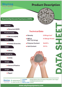 Matériau de film alimentaire en polyéthylène haute densité blanc recyclé (HDPE) MFI 0.1366 pour les applications de canettes/tuyaux de moulage par soufflage - Product Image 2