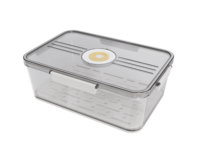 Boîte de rangement hermétique en plastique pour réfrigérateur avec plateau de drainage, sans BPA, pour la conservation des aliments, fabriquée en Chine