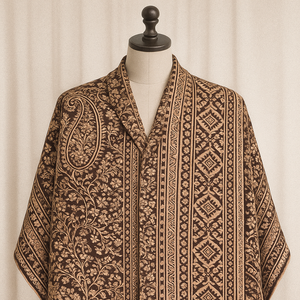 MyEthnix Women's Winter <b>Shawl</b> Premium Quality 100g Pure <b>Wool</b> Long Rectangular Polka Dot Reversible Lightweight Durable - Product Image 1