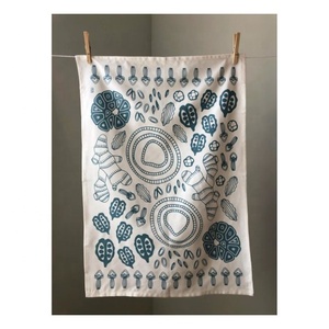 Mignon renne imprimé noël chiffon de nettoyage spécial Style gaufré fabricant indien 100% coton Vintage cuisine torchons - Product Image 2