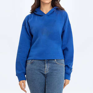 Jersey de invierno/otoño para mujer, Sudadera con capucha de punto sólido con tela transpirable antibolitas, insignia personalizable, posición del logotipo frontal - Product Image 1