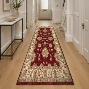 Tapis de salon chenille antidérapant imprimé numériquement, style moderne et vintage, rouge bordeaux, lavable en machine, vente en gros RUGS DEPOT LXDP-0881 - Product Image 5
