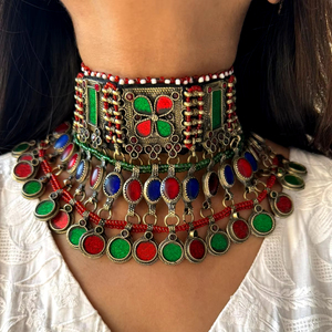 Wholesale 2024-25 Unique Style Afghan Jewelry Sets for Women's Ladies Gifts Jewelry Necklace/<b>bracelet</b>/earrings/ring Set - Product Image 1