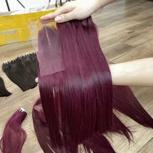 Meilleure vente fermeture de vague naturelle de haute qualité 4x4 5x5 6x6 7x7 tailles Extensions de cheveux humains bruts de style droit vietnamiens - Product Image 6