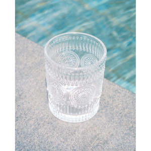Carlotta Vintage Embossed <b>Glass</b> Drinkware <b>Cups</b> - Product Image 5