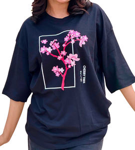 Venta al por mayor Premium 100% algodón O-cuello camiseta para mujer diseño personalizado hombro caído moda Casual estilo Logo de punto - Product Image 1