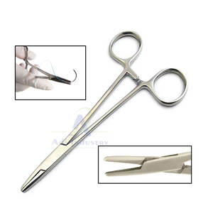 En stock – Dernier modèle – Porte-aiguilles manuels en acier inoxydable – Nouveau design – Utilisation en chirurgie générale – Durables et réutilisables – Certifiés CE - Product Image 1