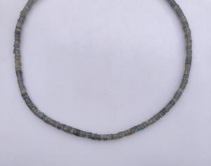 Collar de cuentas de neumático Heishi liso de labradorita gris Natural de 4mm y 6mm, collares de cuentas finas para mujeres y niñas, piedra de cristal de tendencia - Product Image 5