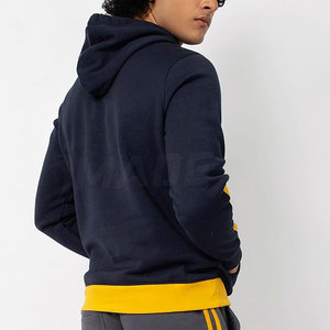 เสื้อฮู้ดดี้ลำลองผู้ชายสีพื้นผ้าโพลีเอสเตอร์/คอตตอน ระบายอากาศ แห้งเร็ว สั่งทำได้ MOQ ต่ำ สำหรับฤดูหนาวปี 2023 - Product Image 2