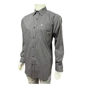 Wholesale fashion OEM casual men's long sleeve striped shirts 100% cotton Special Men's Clothing from Vietnam Supplier