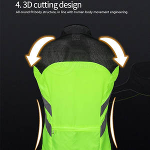 OEM Unisex Deportes Ciclismo Chaleco para Verano Hombres Mujeres Tallas Grandes Chaquetas de Seguridad Verano Liso En Blanco Poliéster Ciclismo Chaleco para - Product Image 4