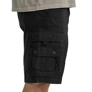 Pantalones cortos Cargo personalizados transpirables negros para hombre, pantalones cortos Cargo de algodón 100% con múltiples bolsillos para exteriores transpirables de verano - Product Image 4