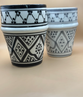 Verres en céramique faits main, taille petite, tasses en céramique et émail, verres marocains peints à la main, personnalisation OEM disponible, 10