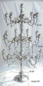 Candelabros altos de 24 brazos para bodas Candelabros de decoración de boda de diseño clásico de aspecto real de 24 brazos Candelabros de clase alta - Product Image 3