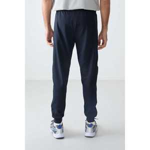 Pantalones Deportivos para Hombre, Color Azul Marino, 100% Algodón, Felpa Francesa Texturizada, Corte Estándar y Diseño Bordado-82126 - Product Image 2