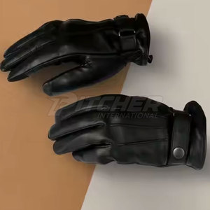 Nouveaux gants en cuir à écran tactile de conception personnalisée de haute qualité pour hommes respectueux de l'environnement léger décontracté utilisation en plein air en gros - Product Image 3