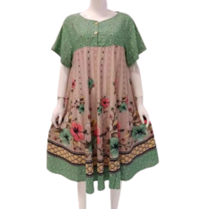 Nuevo vestido de rayón KLOK 11, patrón Floral, tela térmica suave de primera calidad, Manga corta súper cómoda para cintura elástica transpirable - Product Image 5