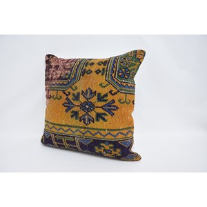28x28 pouces multicolore bohème Patchwork laine Kantha oreiller brodé Floral Vintage imprimé coussin décoratif tissé Technique - Product Image 4