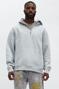 Pull à capuche hommes uni surdimensionné sweat à capuche zippé imprimé personnalisé sweats à capuche et sweat-shirts pour hommes - Product Image 4