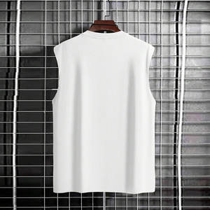 Débardeur de gym pour hommes à séchage rapide vêtements de fitness décontractés grande taille Singlet Logo dos tricoté - Product Image 6