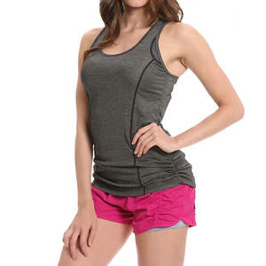 Women's Custom Private Label Gym Fitness Tank Tops Wholesale Prices Solid <b>Color</b> Sleeveless Crewneck <b>Shirt</b> 2025 - Product Image 4