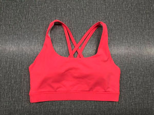 Soutien-gorge de sport pour femme en spandex/nylon à maintien élevé, dos nageur, col rond, fabriqué au Pakistan, respirant, séchage rapide, grandes tailles - Product Image 6