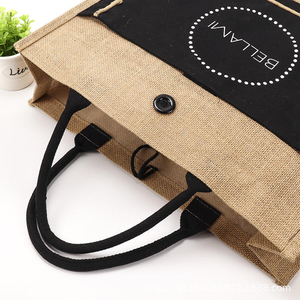 New Arrival Premium Quality Reusable Rainbow Striped Jute Tote <b>Bag</b> Custom Eco-Friendly Carry Shopping <b>Bag</b> - Product Image 4