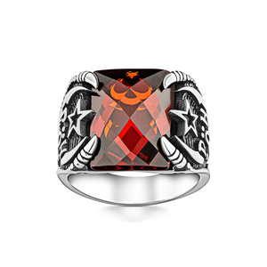 Anello in argento con pietra nera - Product Image 4