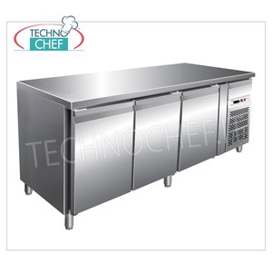 Équipement de réfrigération pour cuisine commerciale Forcar G-GN3100TN, table frigorifique à 3 portes, température -2/+8°C, 417 L, ventilée, classe B - Product Image 2