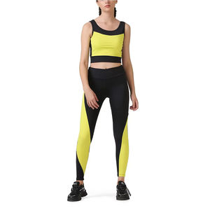Conjunto de Leggings de Yoga con Cintura Elástica Sin Costuras y Logotipo Personalizado al por Mayor, Sujetador Deportivo con Espalda Cruzada, Conjunto de Dos Piezas para Correr, Ropa Deportiva para Gimnasio - Product Image 3