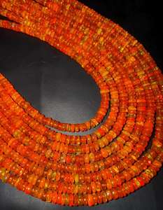 ลูกปัดโอปอลสีส้มธรรมชาติคุณภาพสูงจากเอธิโอเปีย รูปทรงกลมเรียบ งานฝีมือ TASBIYA GEMS ได้รับการรับรองจากบุคคลที่สาม พร้อมจัดส่ง - Product Image 5