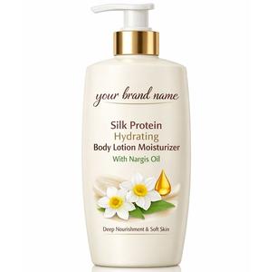 Loción Corporal Hidratante con Proteína de Seda y Aceite de Nargis, al por Mayor, Marca Blanca, Fórmula Nutritiva Profunda y Suavizante para la Piel - Product Image 1