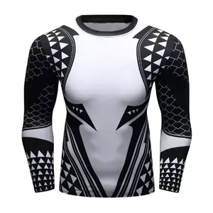 Vêtements de combat Zavi Sports BJJ avec votre logo ou design personnalisé Rashguard de Jiu Jitsu MMA personnalisé Maillots de bain pour hommes et enfants - Product Image 3