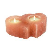 Portavelas de luz de té de sal rosa del Himalaya de calidad superior pura 100%, artesanías naturales en forma de corazón, diseño elegante de Feng Shui - Product Image 4