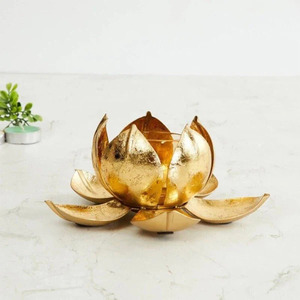 Lotus New Arrival Tea Light Holder Metal Christmas Decoration for <b>Parties</b>-Iron Candle Stand with <b>Box</b> Packaging - Product Image 3