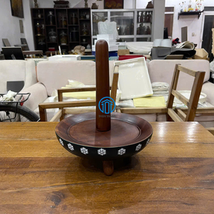 Wholesale Wooden Snack Jars with Wooden Lids and Tray for <b>Nuts</b> Chocolate Ramadan Gift Decorative Storage Set - Product Image 4